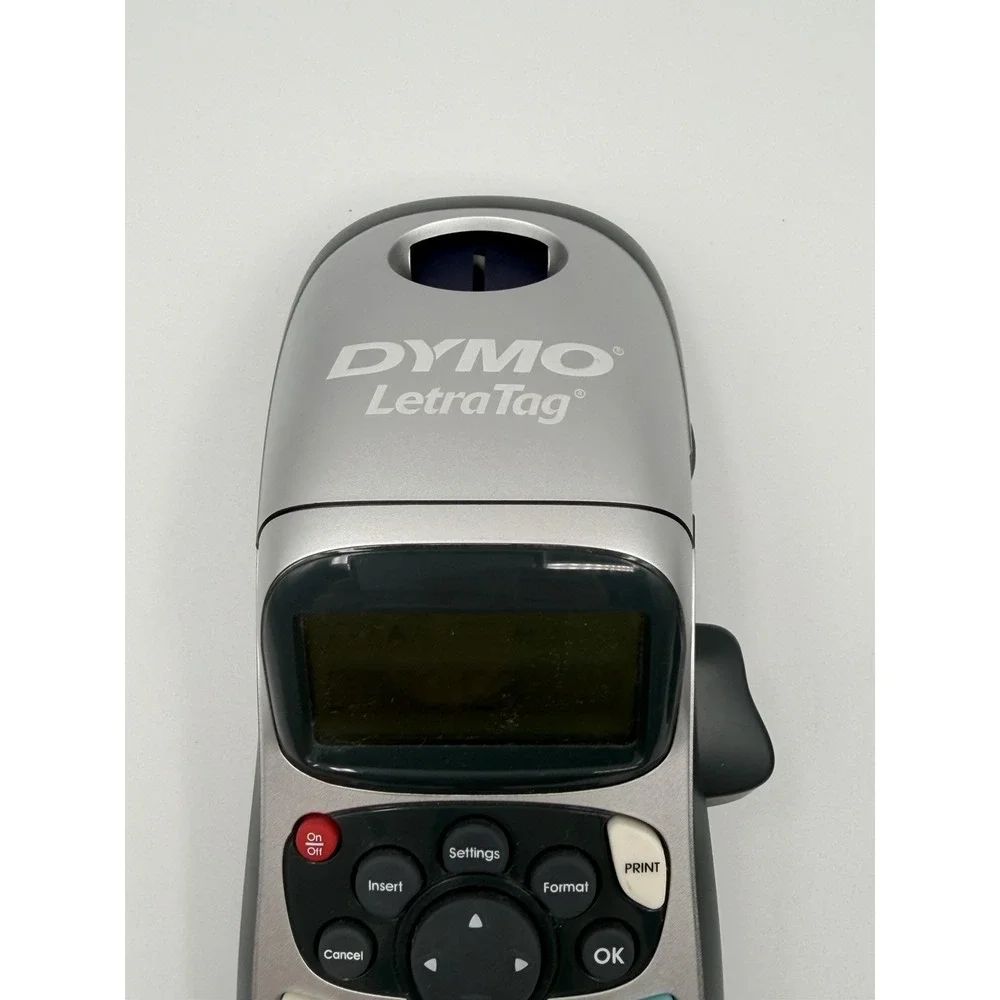 Dymo LetraTag LT-100H Label Maker Thermal Printer + Magnetic Cradle Partial Tape